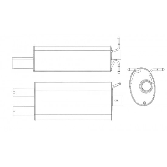 W0013961 - Muffler Asm - Exhaust (w/ Hangers) W0013961 - Muffler Asm - Exhaust (w/ Hangers)