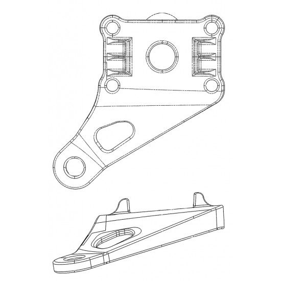 W0011773  -  Bracket - Rear Shock Absorber Lower, LH