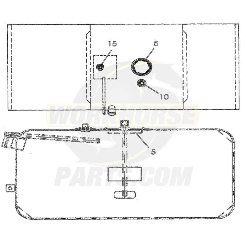 W0010465 - Tank Asm - Gas 75 Gallon With Auxiliary Draw ...