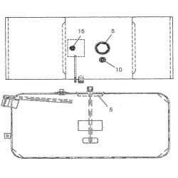 W0010465  -  Tank Asm - Gas 75 Gallon With Auxiliary Draw (Single Fill)