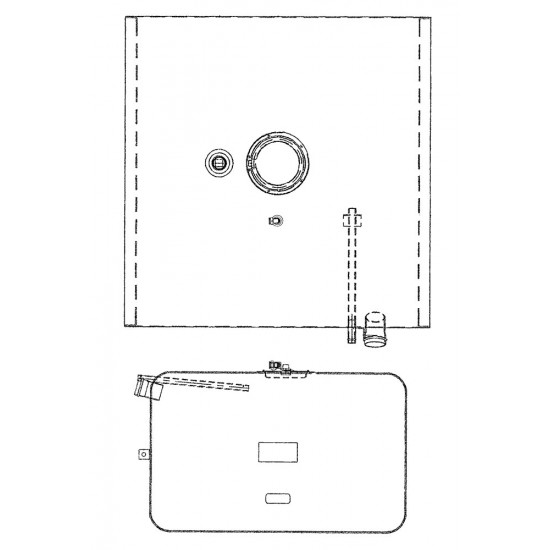 W0011193  -  Tank Asm - Gas 40 Gal w/ Aux Draw (w/ 9H4/NJ2 no RUB)