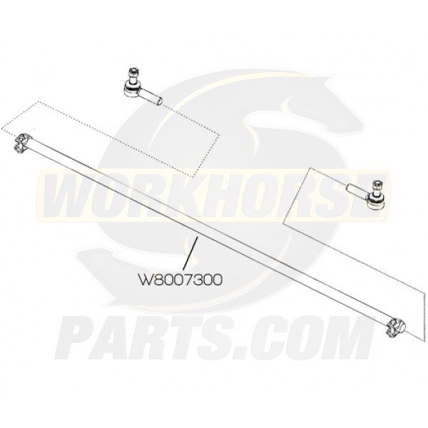 W8007300  -  Asm - Steering Tie Rod Ends & Tube (69" Length)