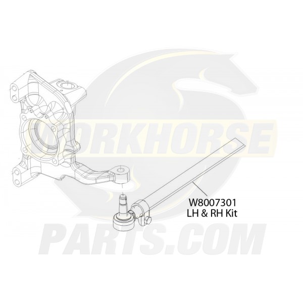 W8007301  -  Asm - Steering Tie Rod Ends & Tube (66" Length)
