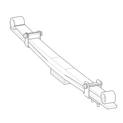 W0012885  -  Leaf Spring Asm - Parabolic Rear, LH