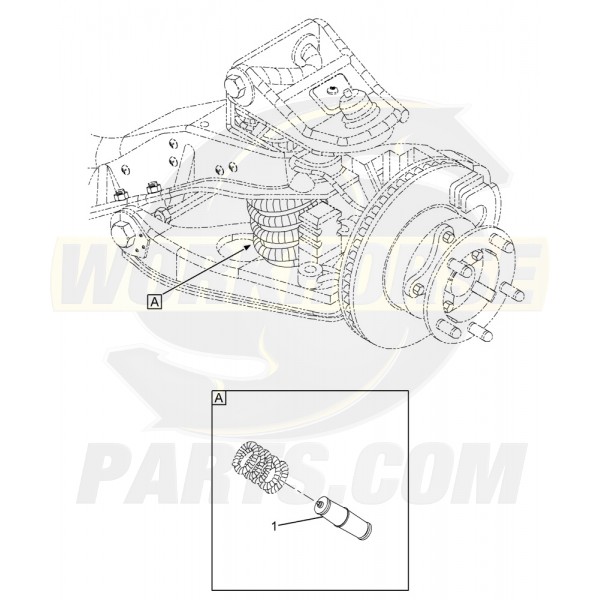 W8006413 - Front Suspension Air Bag Inside Coil Spring (Single Air Bag)