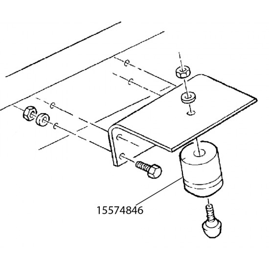 15574846  -  Bumper - Rear Axle