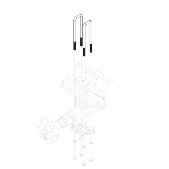 15712319  -  U-Bolt - 2.58" Gap, 3/4-16 (Rear Axle)