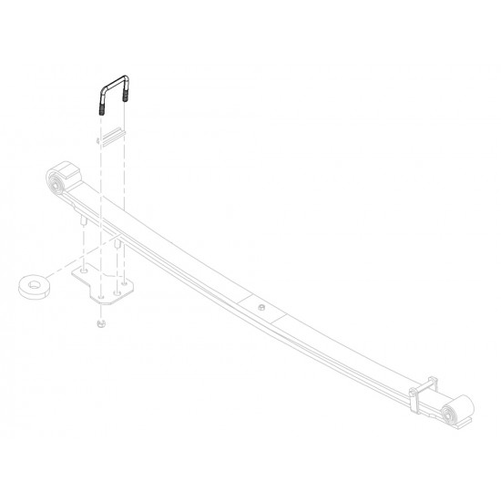 W0002788  -  Bolt - Type U, Thread (M12x1.75, 1.5" Long, Body 2" Deep x 2" Wide)