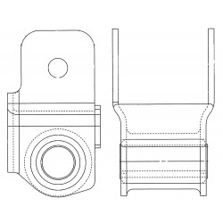 W0005007  -  Spring Shackle - (Stamped with Bushing)
