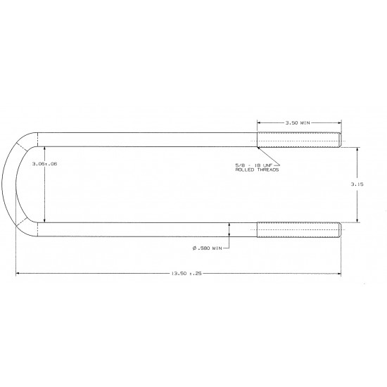 W0005792  -  W22 Rear U-Bolt