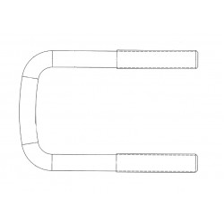 W0012435  -  Bolt U - Front Spring (2.62 Gap, 9/16-12)
