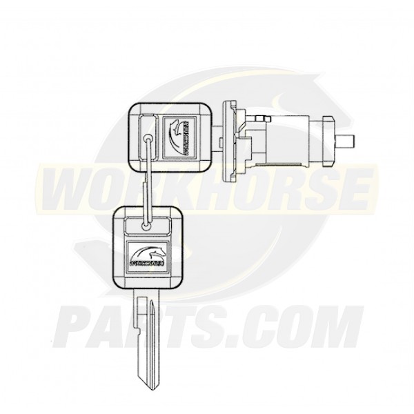 W0008795 Ignition Cylinder Asm With Key Workhorse Parts