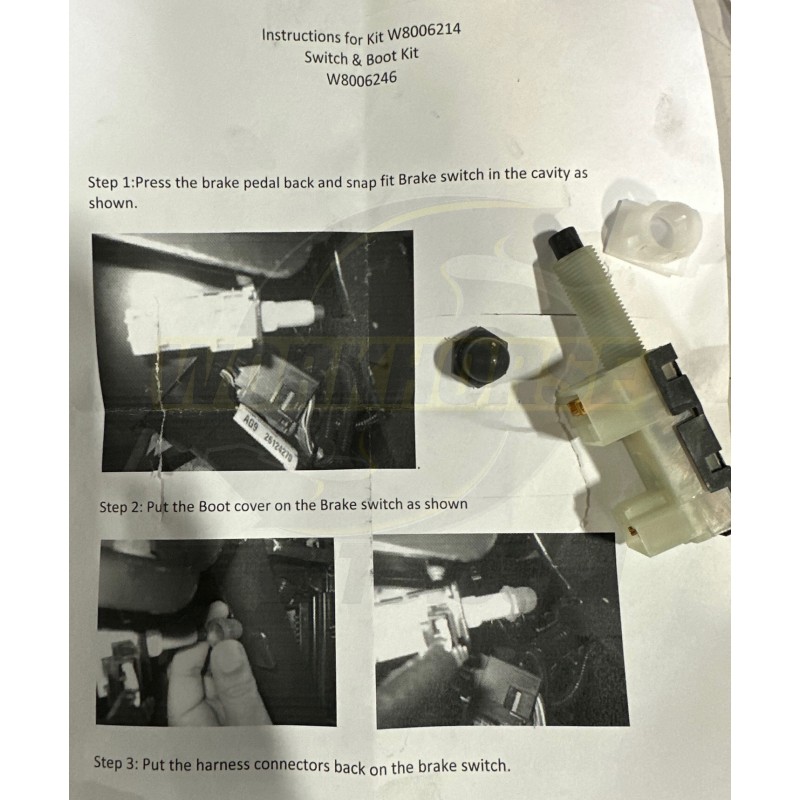 W8006214 Kit Switch & Boot Workhorse Parts