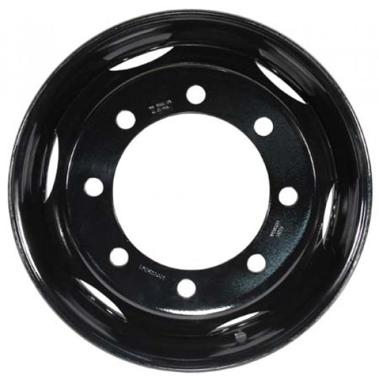 W0007494BLK  - Wheel - Front or Rear - 19.5 x 6.0, BC 8.75, Offset 5.0, 10 Hole, Black
