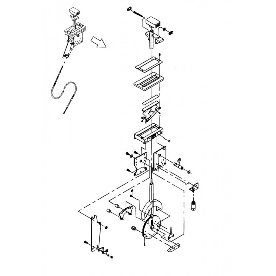 W0010644  -  Remote Shift Asm - Allison Transmission (105" Cable)